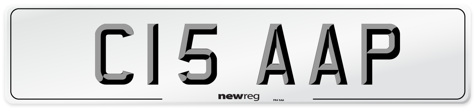 C15 AAP Number Plate from New Reg